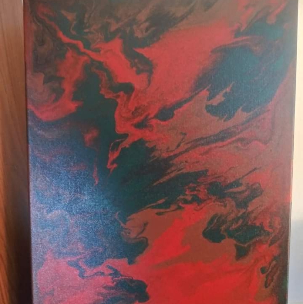 16x20 acrylic pour paiting